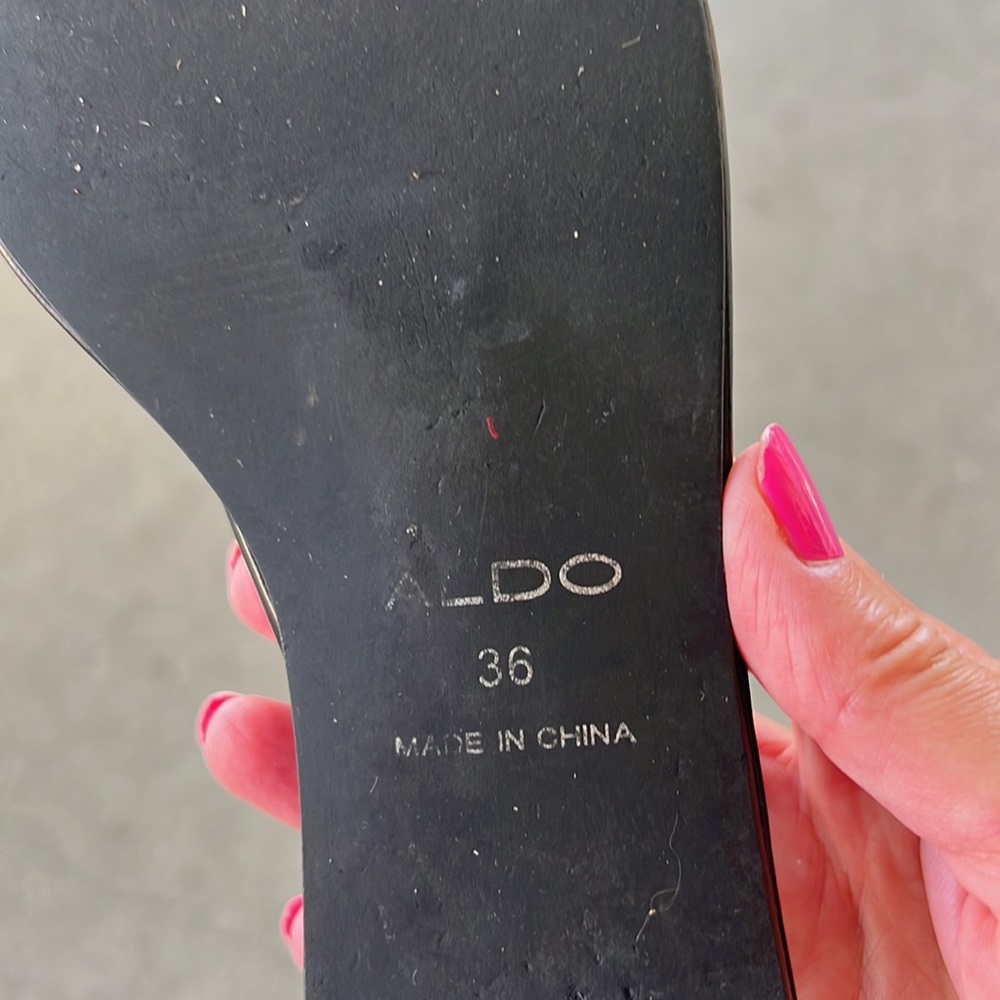 Aldo Black Rhinestone Sandals - Picture 5 of 8